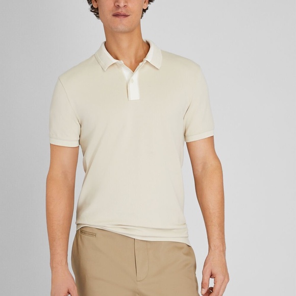 Blocked Collar Polo - Brand New - NEVER WORN - Almond